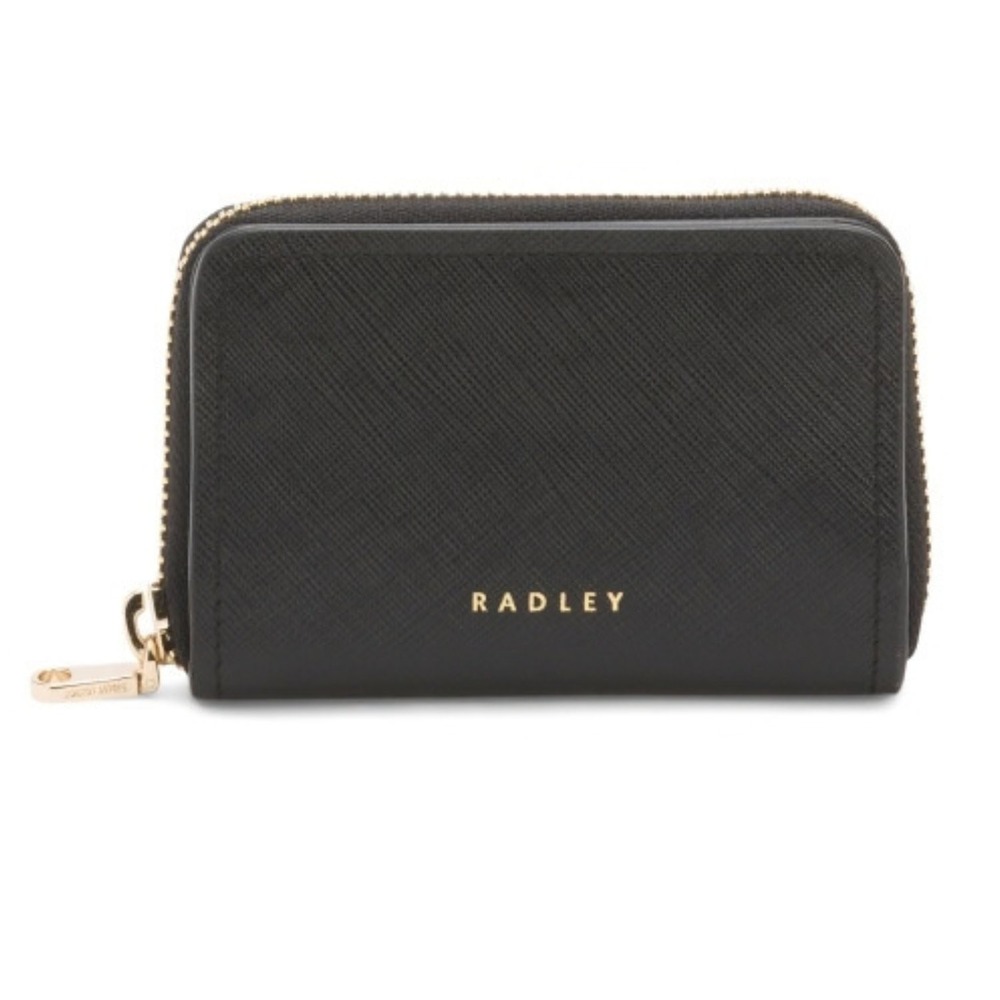 RADLEY London Beech Row Black Leather Small Zip Around Purse Wallet Women's